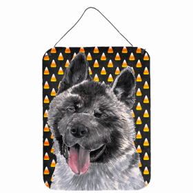 Akita Candy Corn Halloween Design Wall or Door Hanging Prints