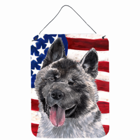 Akita 1 USA American Flag Wall or Door Hanging Prints