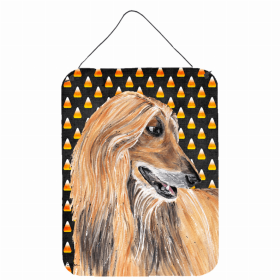 Afghan Hound Candy Corn Halloween Design Wall or Door Hanging Prints