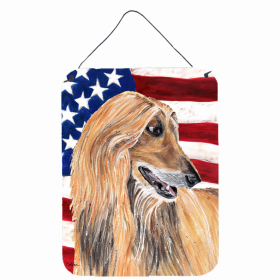 Afghan Hound USA American Flag Wall or Door Hanging Prints