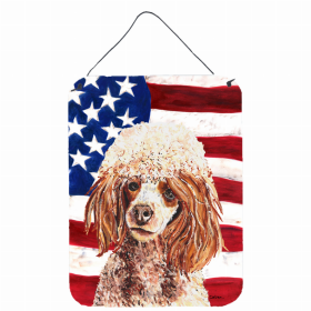 Poodle #2 USA American Flag Wall or Door Hanging Prints