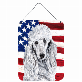 Poodle #3 USA American Flag Wall or Door Hanging Prints