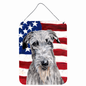 Scottish Deerhound USA American Flag Wall or Door Hanging Prints