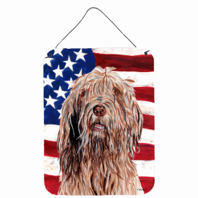 Otterhound #2 USA American Flag Wall or Door Hanging Prints