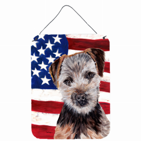 Norfolk Terrier USA American Flag Wall or Door Hanging Prints