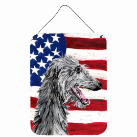 Scottish Deerhound #2 USA American Flag Wall or Door Hanging Prints