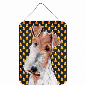 Fox Terrier Candy Corn Halloween Design Wall or Door Hanging Prints