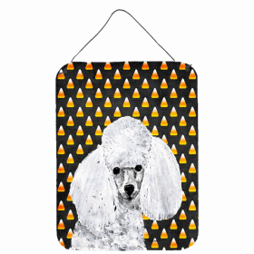 Poodle #3 Candy Corn Halloween Design Wall or Door Hanging Prints