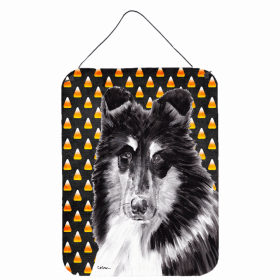 Collie #2 Candy Corn Halloween Design Wall or Door Hanging Prints