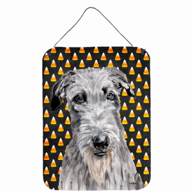 Scottish Deerhound Candy Corn Halloween Design Wall or Door Hanging Prints