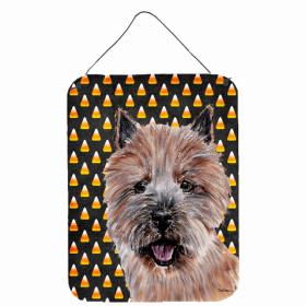 Norwich Terrier Candy Corn Halloween Design Wall or Door Hanging Prints