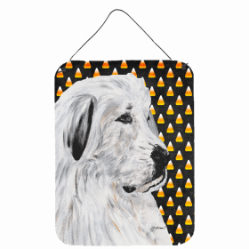 Great Pyrenees Candy Corn Halloween Design Wall or Door Hanging Prints