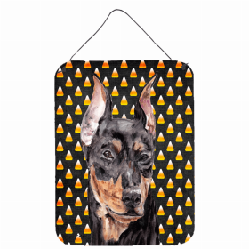 German Pinscher Candy Corn Halloween Design Wall or Door Hanging Prints