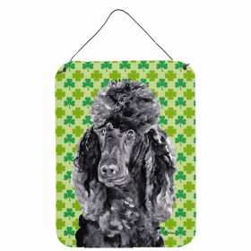 Poodle St. Patrick's Day Shamrock Portrait Design Wall or Door Hanging Prints