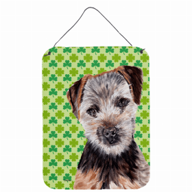 Norfolk Terrier St. Patrick's Day Shamrock Portrait Design Wall or Door Hanging Prints