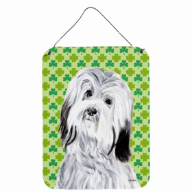 Havanese St. Patrick's Day Shamrock Portrait Design Wall or Door Hanging Prints