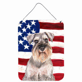 Schnauzer #2 USA American Flag Wall or Door Hanging Prints