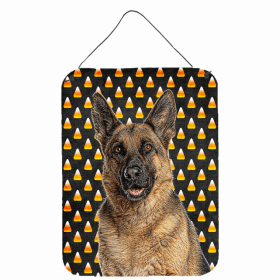 German Shepherd Candy Corn Halloween Design Wall or Door Hanging Prints