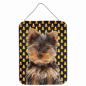 Yorkie #2 Candy Corn Halloween Design Wall or Door Hanging Prints