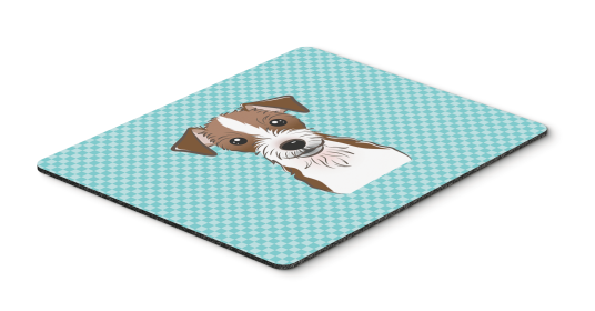 Jack Russell Terrier - Wirehair - Blue Checkerboard Design Hot Pad or Trivet