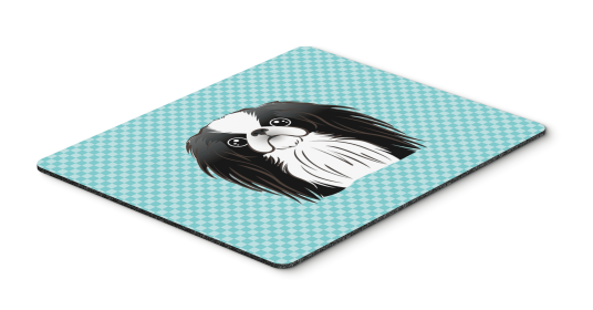 Japanese Chin Blue Checkerboard Design Hot Pad or Trivet