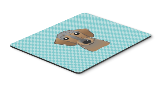 Dachshund - Wirehired - Blue Checkerboard Design Hot Pad or Trivet