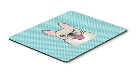 French Bulldog - Fawn - Blue Checkerboard Design Hot Pad or Trivet