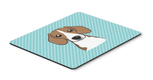 Beagle Blue Checkerboard Design Hot Pad or Trivet