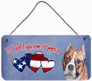 Boxer 1 Woof If You Love America Dog Artwork Wall or Door Hanging Prints