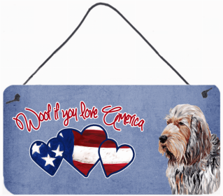 Otterhound 1 Woof If You Love America Dog Artwork Wall or Door Hanging Prints