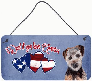 Norfolk Terrier 1 Woof If You Love America Dog Artwork Wall or Door Hanging Prints