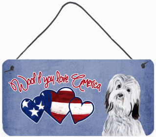 Shih Tzu 1 Woof If You Love America Dog Artwork Wall or Door Hanging Prints