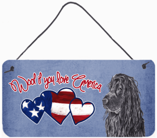 Poodle 5 Woof If You Love America Dog Artwork Wall or Door Hanging Prints