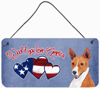 Basenji Woof If You Love America Dog Artwork Wall or Door Hanging Prints