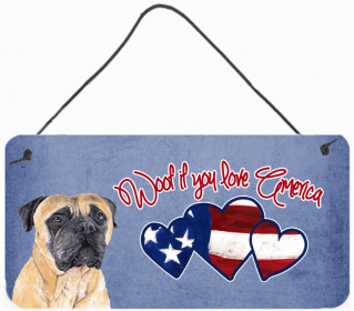 Mastiff Woof If You Love America Dog Artwork Wall or Door Hanging Prints