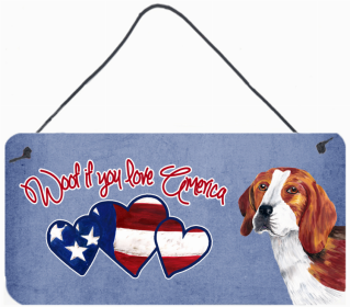 Beagle Woof If You Love America Dog Artwork Wall or Door Hanging Prints