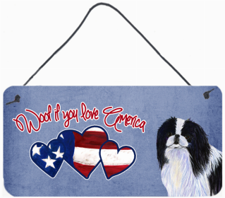 Japanese Chin Woof if you love America Dog Art Wall or Door Hanging Prints