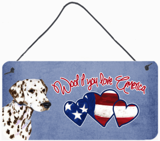 Dalmatian Woof if you love America Dog Art Wall or Door Hanging Prints