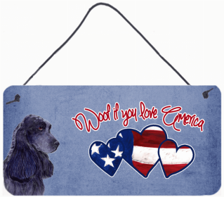 Cocker Spaniel Woof if you love America Dog Art Wall or Door Hanging Prints