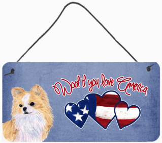 Chihuahua 1 Woof if you love America Dog Art Wall or Door Hanging Prints