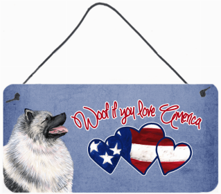 Keeshond Woof if you love America Dog Art Wall or Door Hanging Prints