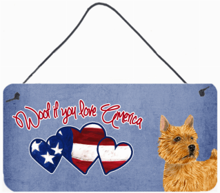 Norwich Terrier Woof if you love America Dog Art Wall or Door Hanging Prints