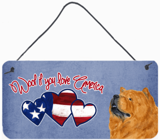 Chow Chow 1 Woof if you love America Dog Art Wall or Door Hanging Prints