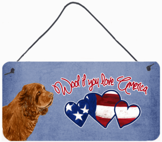 Sussex Spaniel Woof if you love America Dog Art Wall or Door Hanging Prints