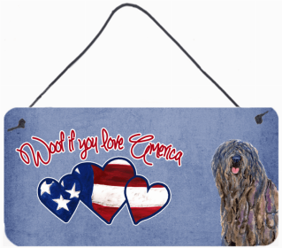 Bergamasco Sheepdog Woof if you love America Dog Art Wall or Door Hanging Prints