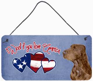 Field Spaniel Woof if you love America Dog Art Wall or Door Hanging Prints