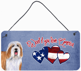 Bearded Collie 1 Woof if you love America Dog Art Wall or Door Hanging Prints