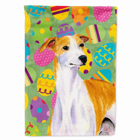 Whippet Easter Eggtravaganza Flag Garden Size