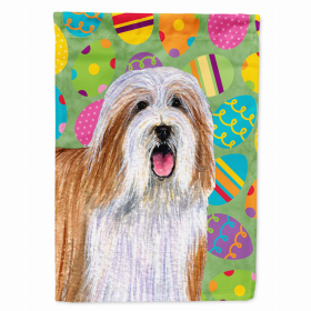 Bearded Collie Easter Eggtravaganza Flag Garden Size