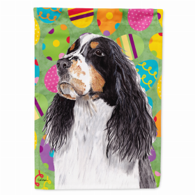 Springer Spaniel Easter Eggtravaganza Flag Garden Size